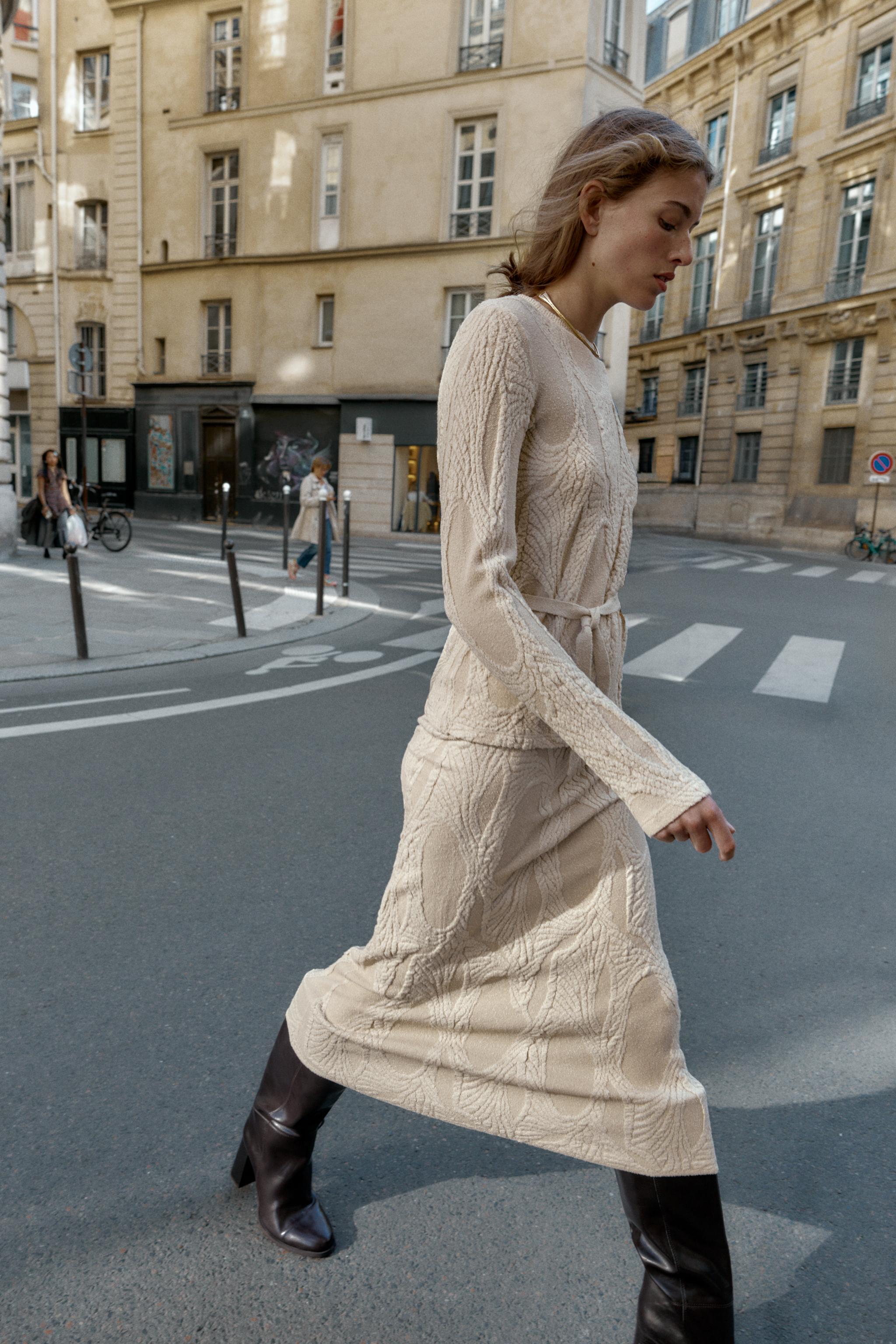 JUPE MI-LONGUE JACQUARD